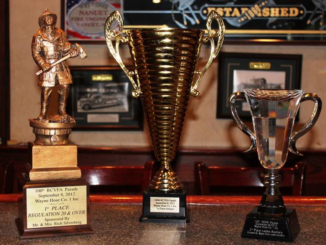 Nanuet Fire Department did very well this year at the 100th RCVFA  2012 Parade.
1st Place Marching Regulation 20 & over.
1st Place Antique. 8-750.
2nd Place Ladies Auxiliary.
Great job!!!!!
 
Photo's By Vincent P. Tuzzolino
